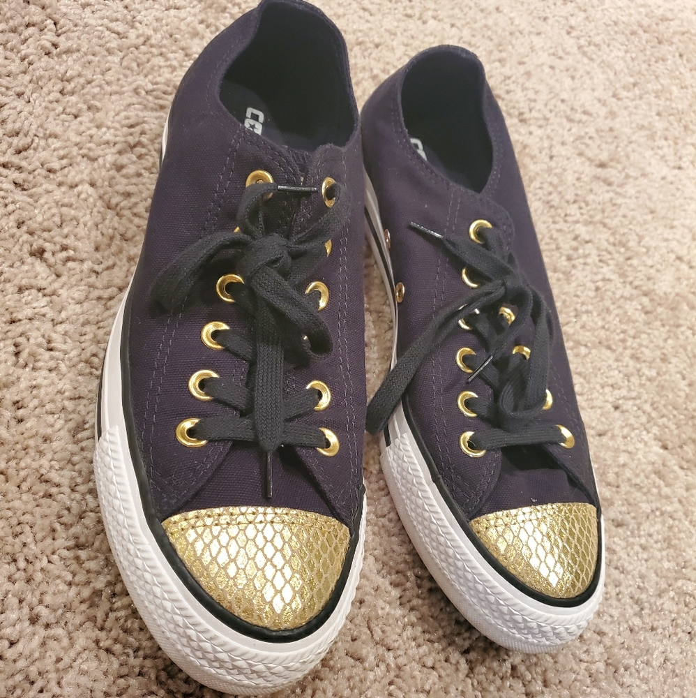 Black and Gold Converse